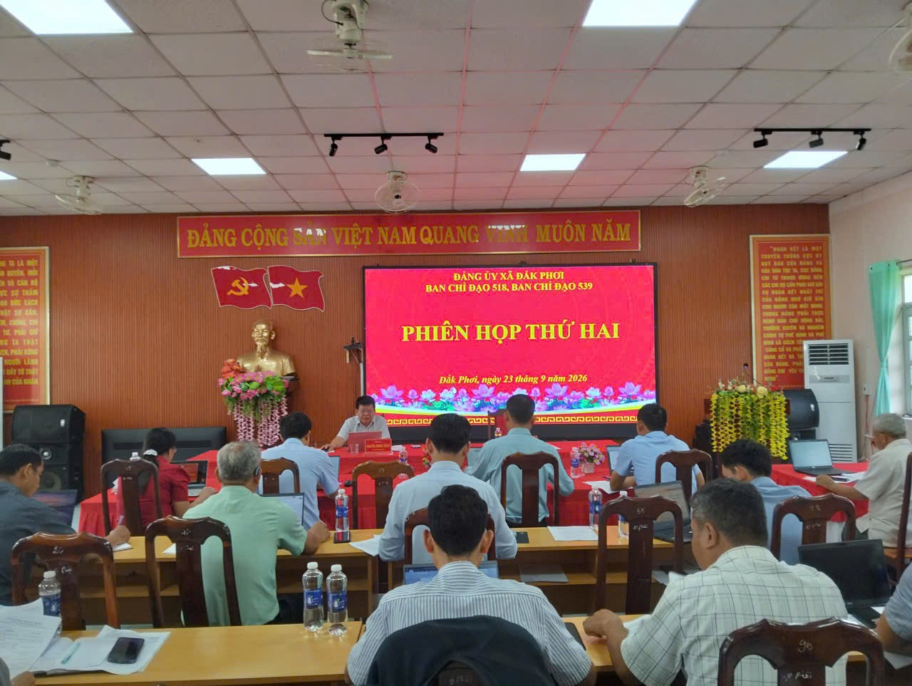 ĐẢNG ỦY XÃ ĐẮK PHƠI TỔ CHỨC PHIÊN HỌP THỨ HAI BAN CHỈ ĐẠO 518, BAN CHỈ ĐẠO 539